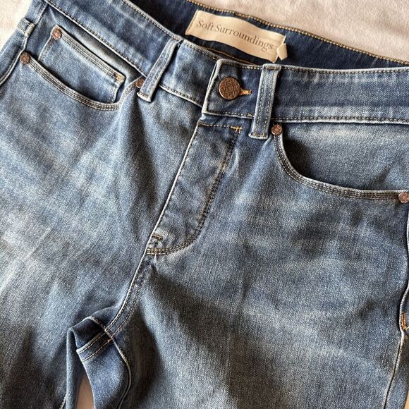 Soft Surroundings Crop Skinny Jegging Denim Dark‎ Wash Size PS Petite Small M1 - Picture 2 of 13